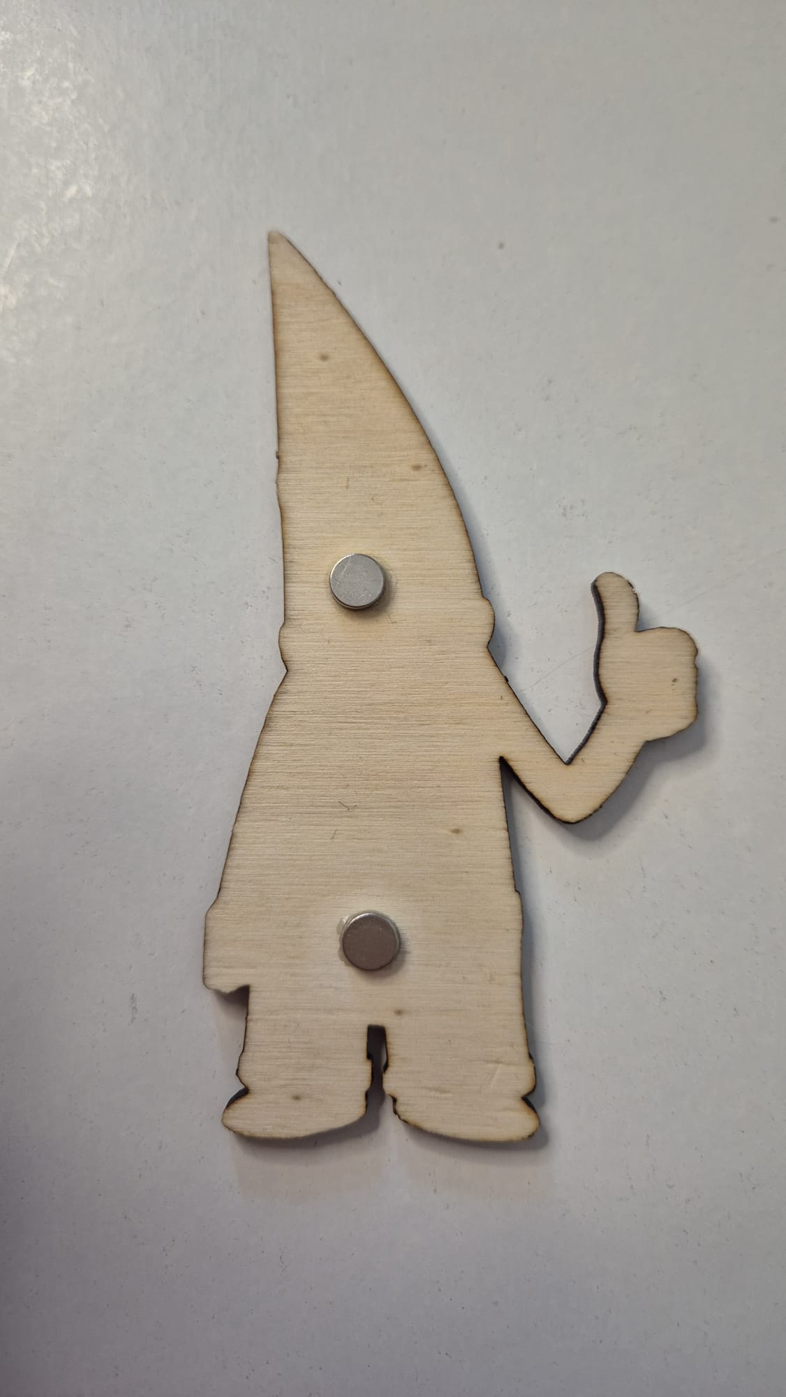 Magnet aus Holz - Grashalm Grünspitze