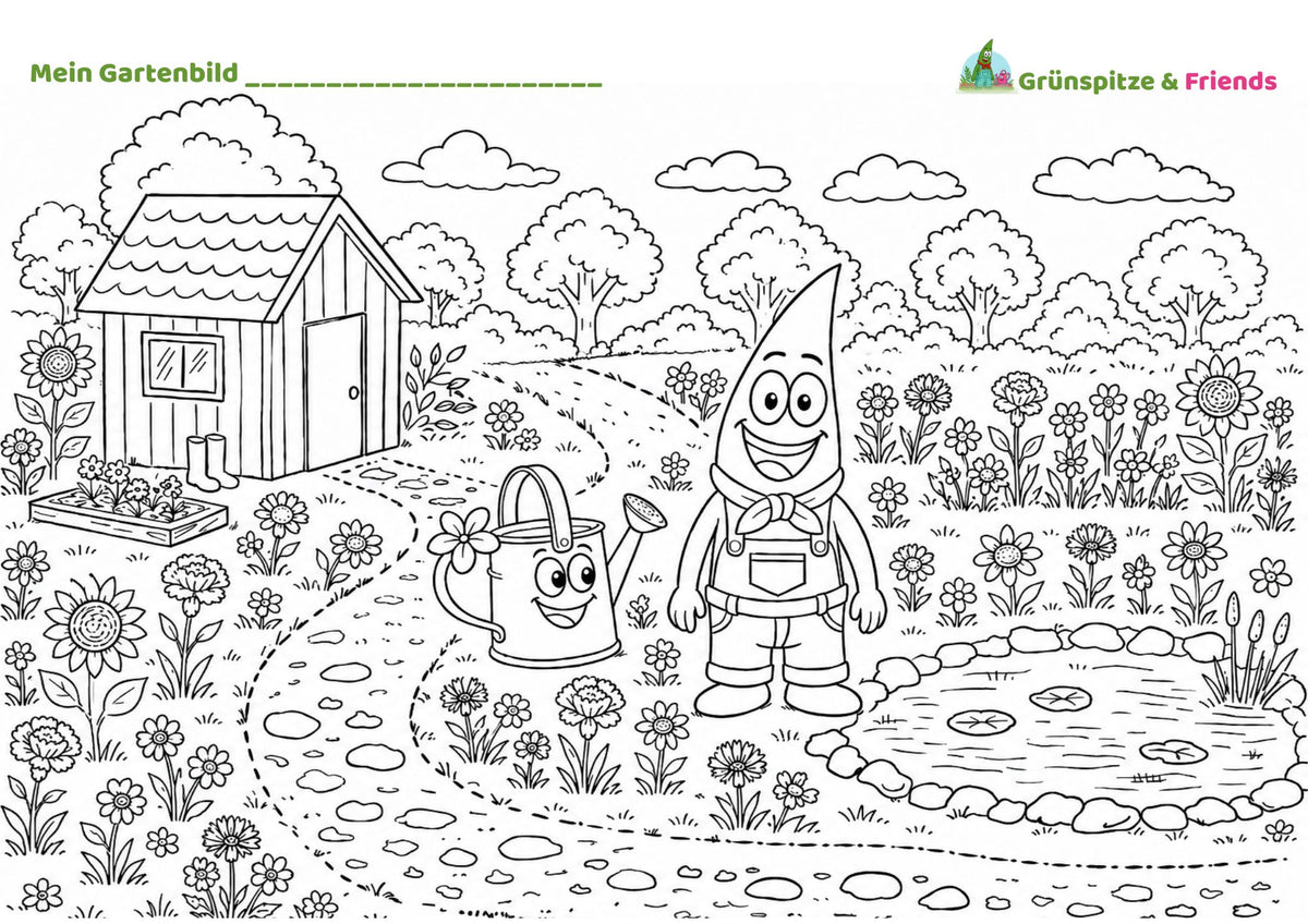 Gratis_digitales Produkt _Dein Gartenbild zum ausmalen