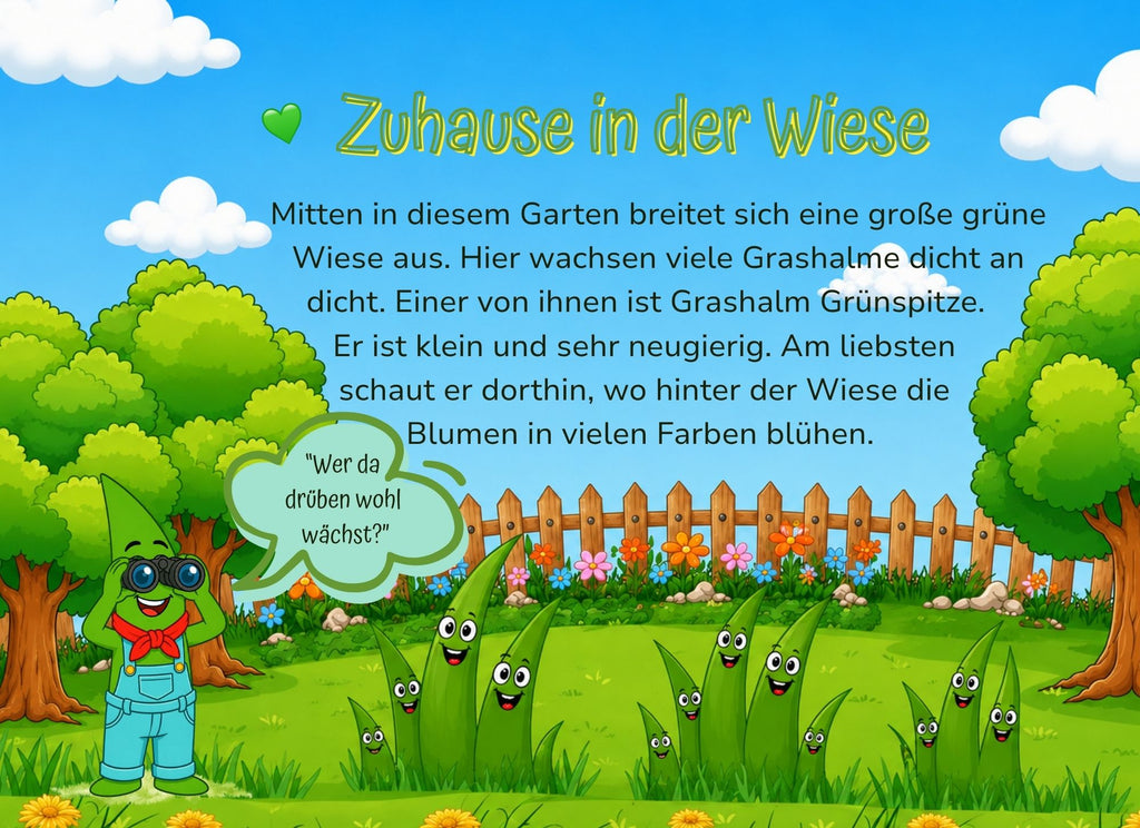 Neuauflage 2026 - Flower Power -Der kleine Grashalm Grünspitze-
